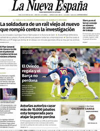 Portada La Nueva España 2026-01-26
