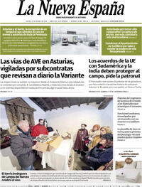 Portada La Nueva España 2026-01-29