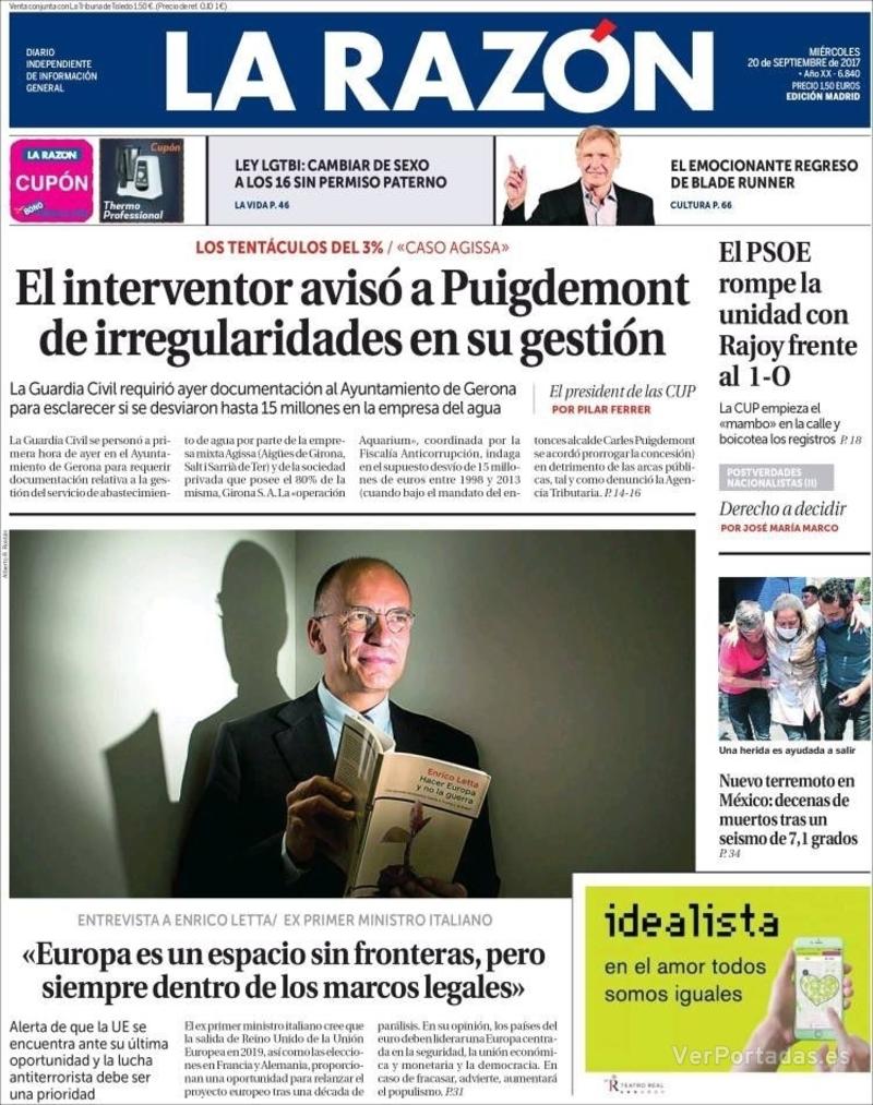 Portada ABC 2017-09-20