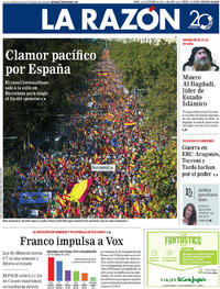 Portada La Razón 2019-10-28