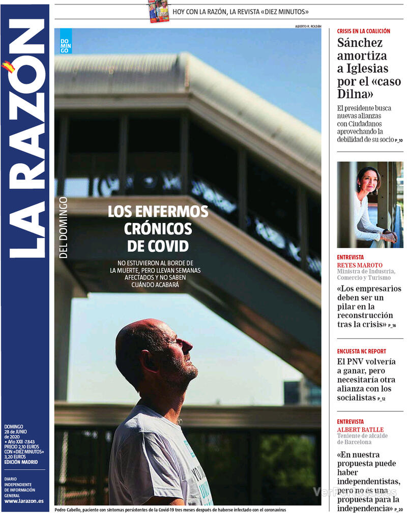 Portada La Razón 2020-06-29