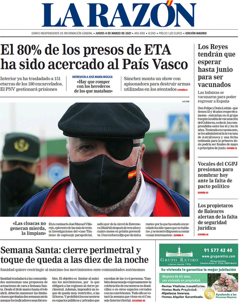 Portada La Razón 2021-03-05