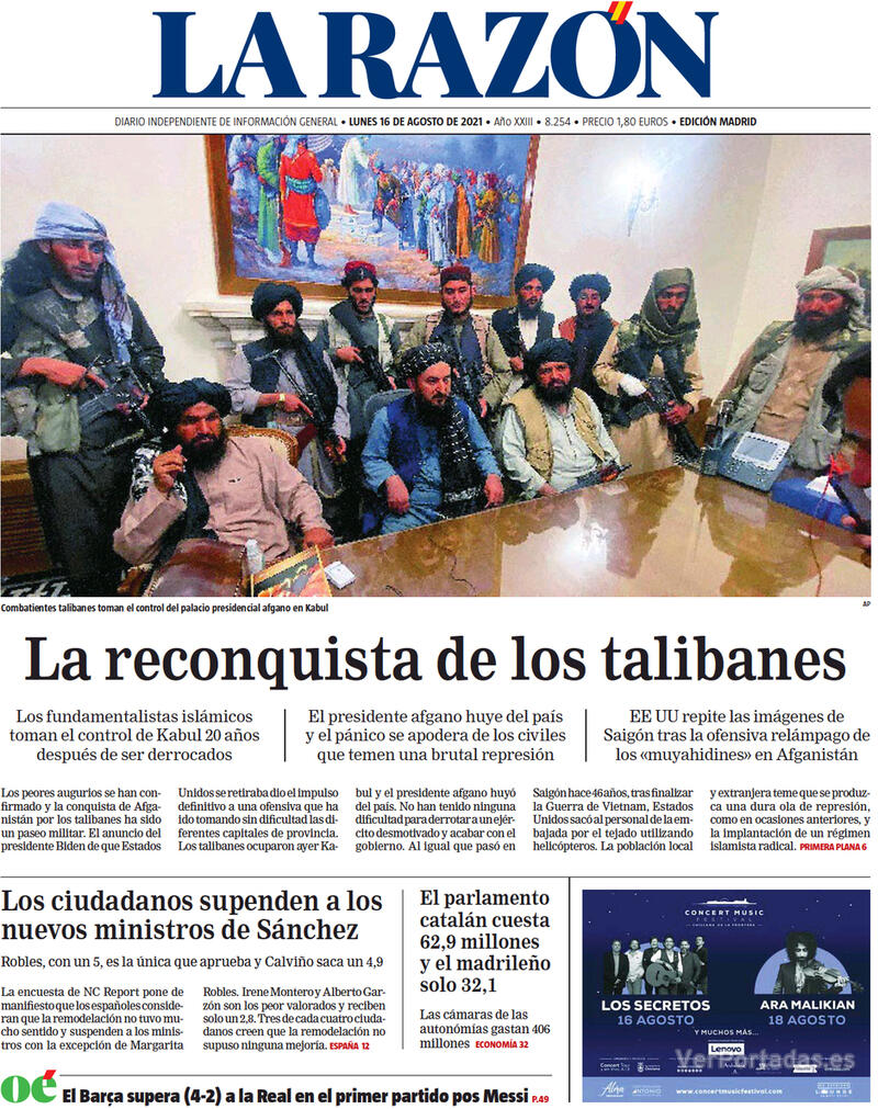 Portada ABC 2021-08-16