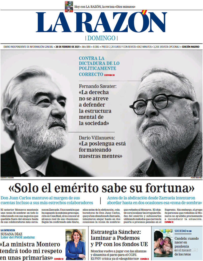 Portada La Razón 2021-03-01