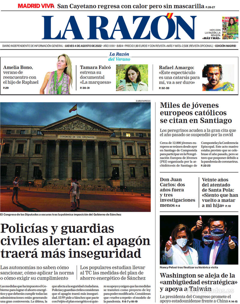 Portada La Razón 2022-08-05