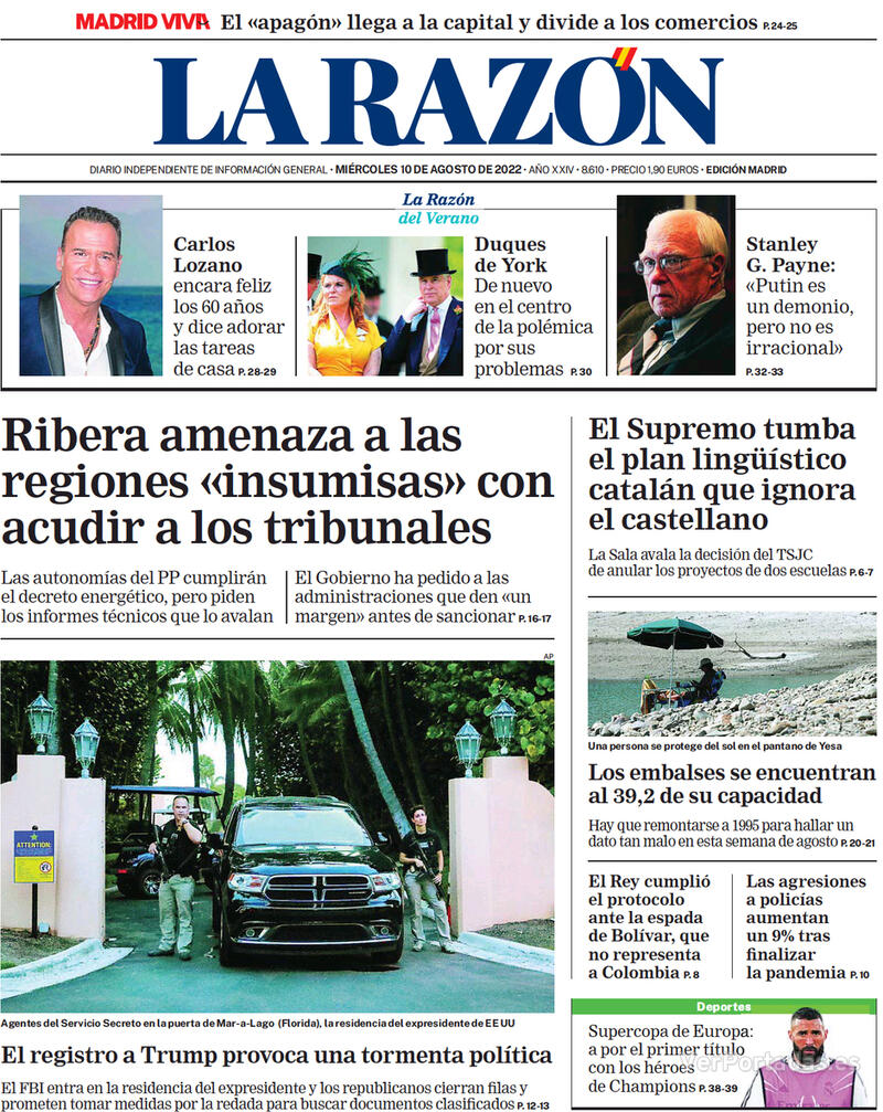 Portada La Razón 2022-08-11