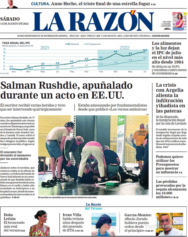 Portada La Razón 2022-08-14