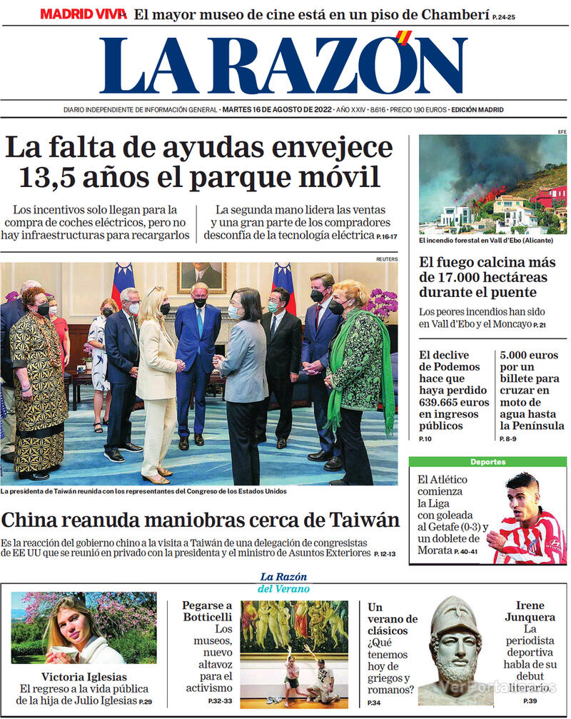 Portada La Razón 2022-08-17