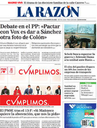 Portada La Razón 2022-02-15