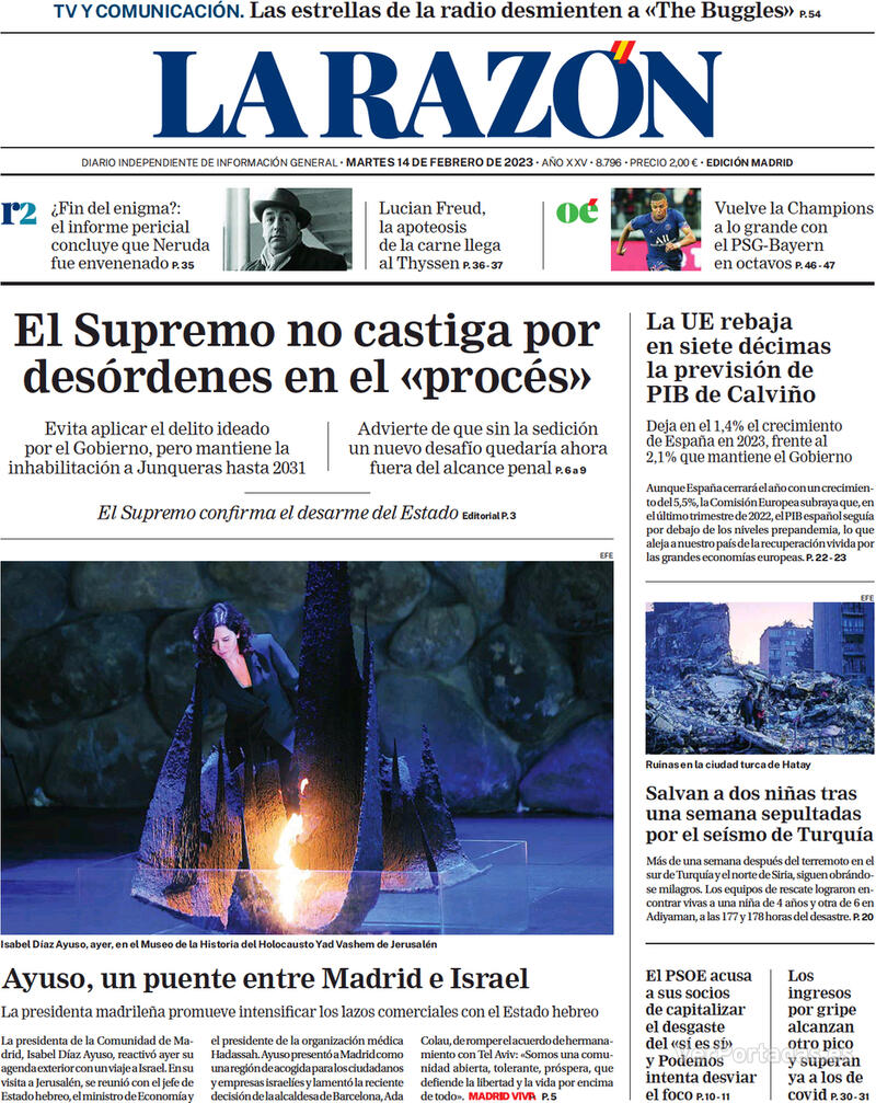 Portada La Razón 2023-02-15