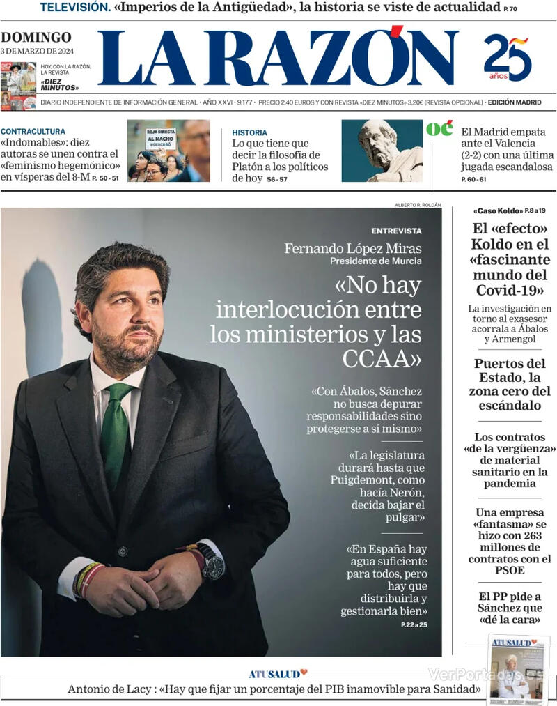 Portada La Razón 2024-03-04