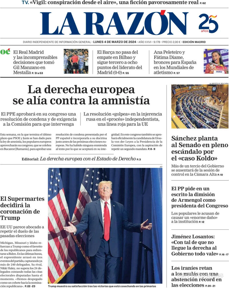 Portada La Razón 2024-03-05