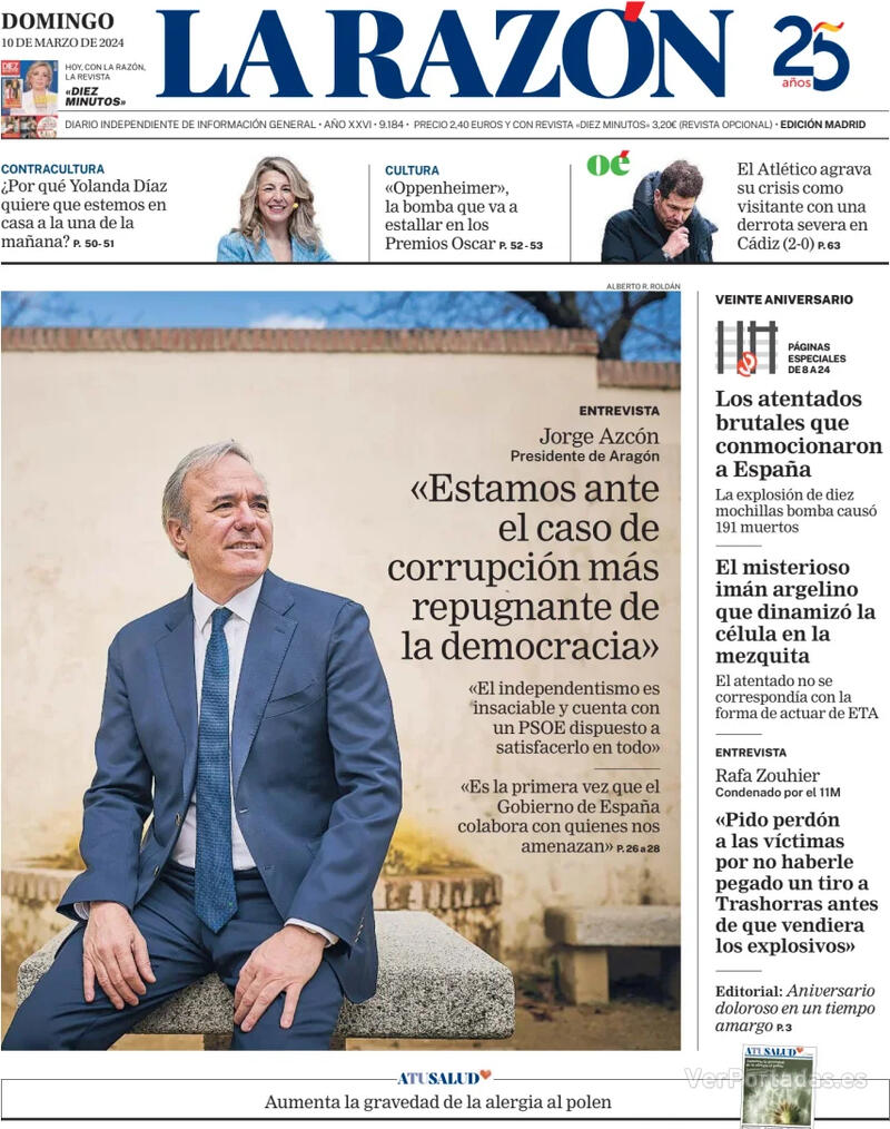 Portada La Razón 2024-03-11