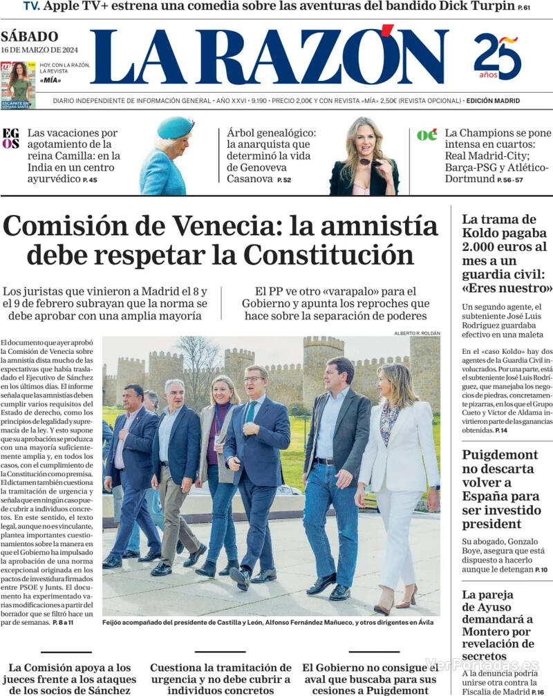 Portada La Razón 2024-03-17