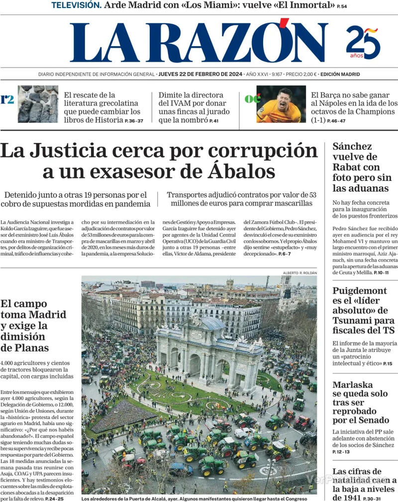 Portada La Razón 2024-02-23