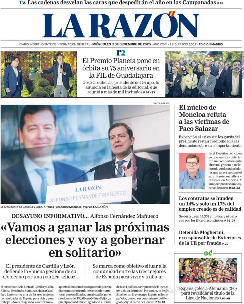 Portada ABC 2025-12-03