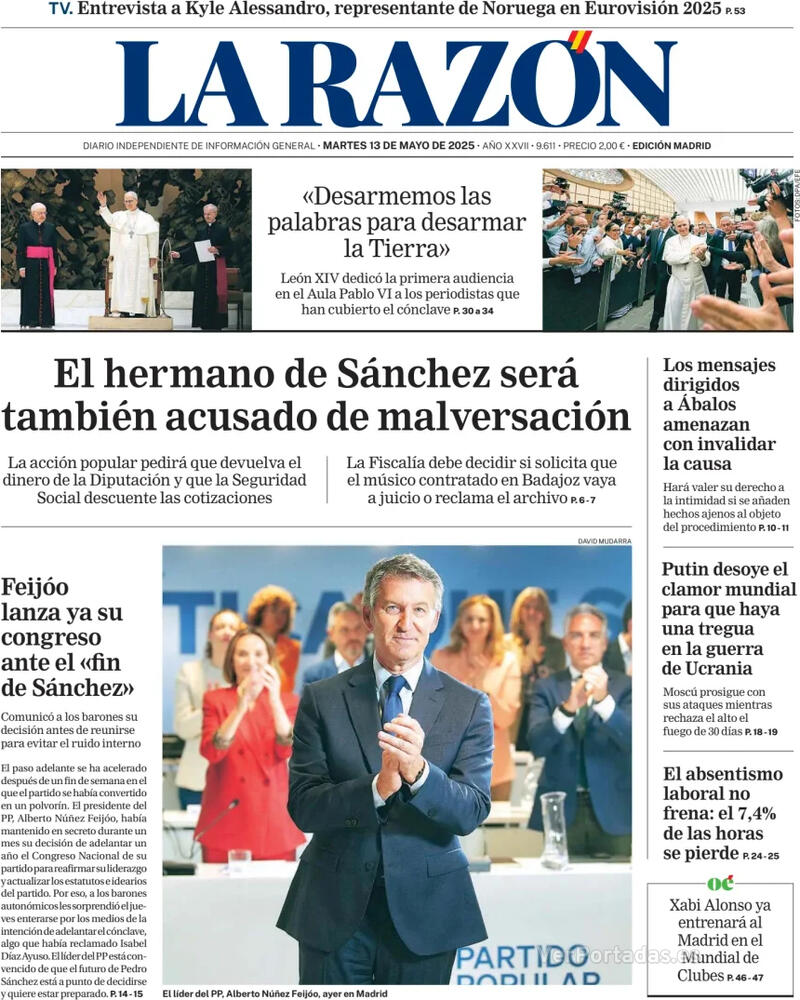 Portada ABC 2025-05-13