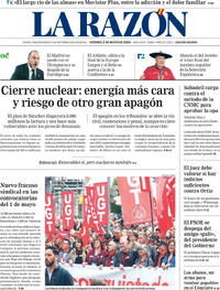 Portada periódico La Razón