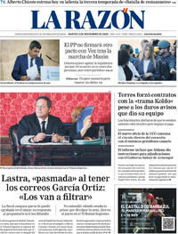 Portada La Razón 2025-11-04