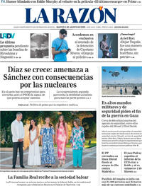 Portada periódico La Razón