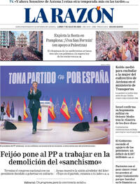 Portada periódico La Razón