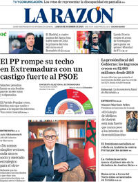 Portada La Razón 2025-12-08