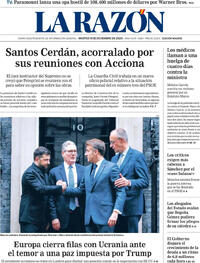 Portada La Razón 2025-12-09