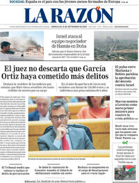 Portada La Razón 2025-09-10
