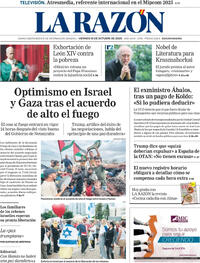 Portada La Razón 2025-10-10