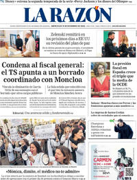 Portada La Razón 2025-12-10