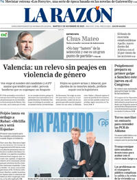 Portada La Razón 2025-11-11