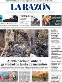 Portada periódico La Razón