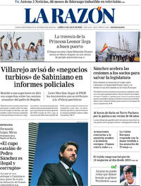 Portada La Razón 2025-07-14