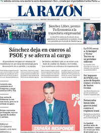 Portada periódico La Razón
