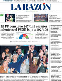 Portada La Razón 2025-11-17