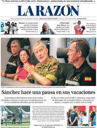 Portada La Razón 2025-08-18