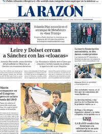 Portada La Razón 2025-11-18