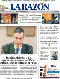 Portada La Razón 2025-11-21