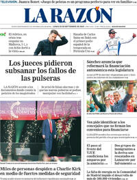 Portada La Razón 2025-09-22