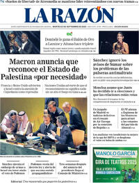Portada La Razón 2025-09-23