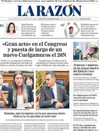 Portada La Razón 2025-10-23