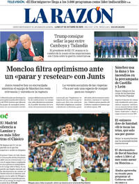 Portada La Razón 2025-10-27