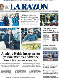 Portada La Razón 2025-11-28