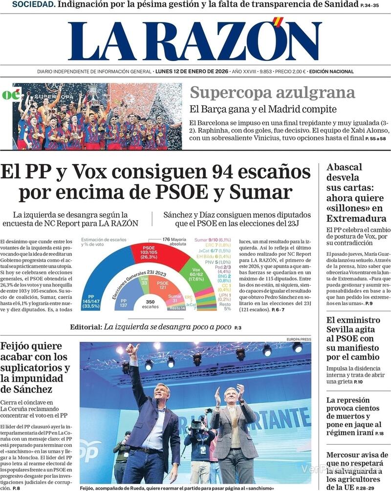 Portada ABC 2026-01-12