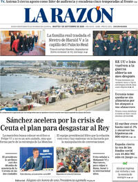 Portada La Razón 2026-09-01