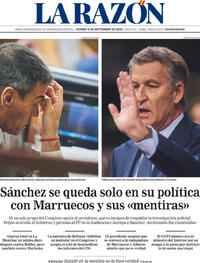 Portada La Razón 2026-09-04