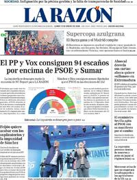 Portada La Razón 2026-01-12