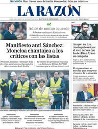 Portada La Razón 2026-01-13
