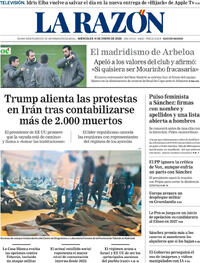 Portada La Razón 2026-01-14