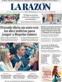 Portada La Razón 2026-04-14